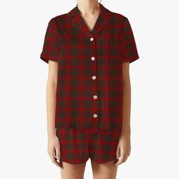 ScotsTee Shop Scottish MacDougall 1906 Women's Short Sleeve Short Set Tartan Pyjama Set