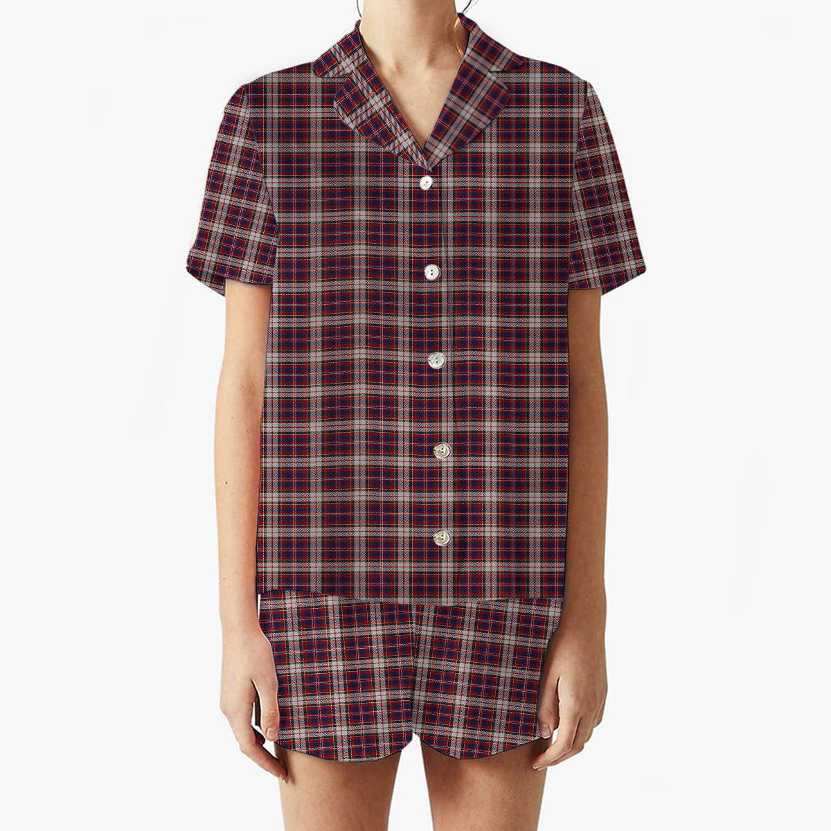 ScotsTee Shop Scottish McFarland Dress Women's Short Sleeve Short Set Tartan Pyjama Set