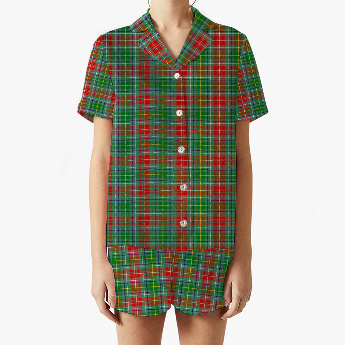 ScotsTee Shop Scottish Muirhead SC Women's Short Sleeve Short Set Tartan Pyjama Set