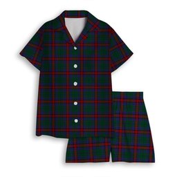 ScotsTee Shop Scottish Jardine Dress Women's Short Sleeve Short Set Tartan Pyjama Set