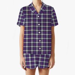 ScotsTee Shop Scottish Sinclair Dress (Dance) Modern Clan Women's Short Sleeve Short Set Tartan Pyjama Set