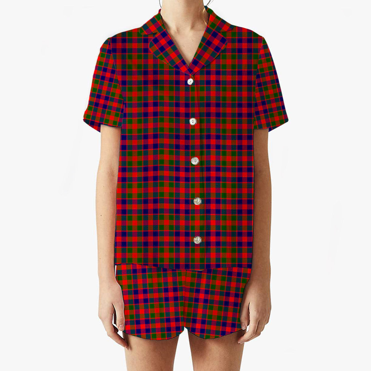 ScotsTee Shop Scottish Gow of Skeoch Women's Short Sleeve Short Set Tartan Pyjama Set