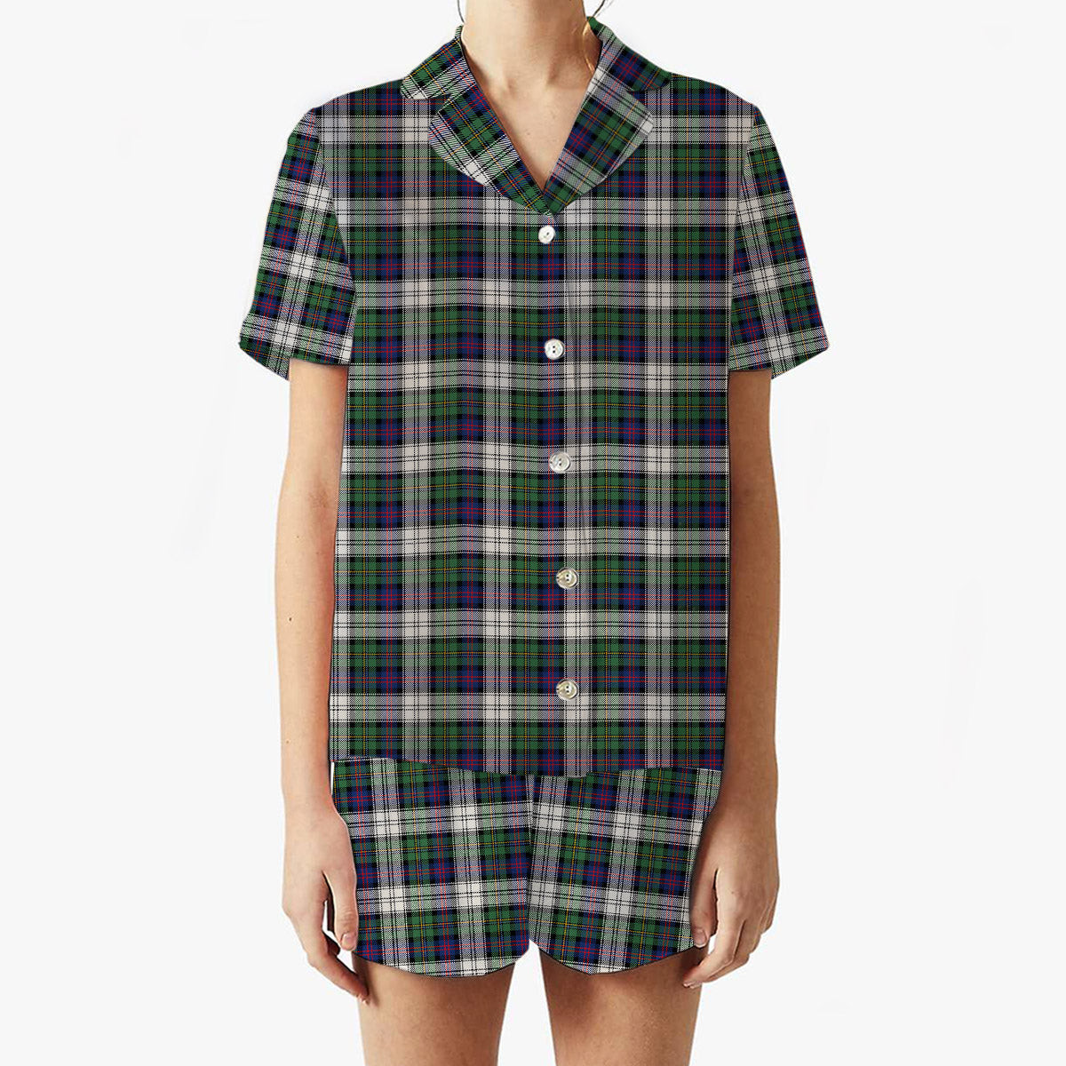 ScotsTee Shop Scottish MacCallum Dress Modern Women's Short Sleeve Short Set Tartan Pyjama Set