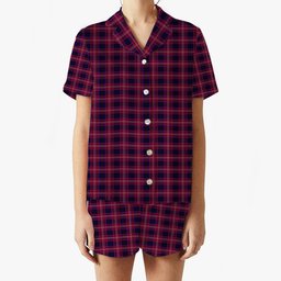 ScotsTee Shop Scottish Tullis Russell Women's Short Sleeve Short Set Tartan Pyjama Set