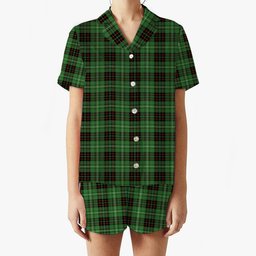 ScotsTee Shop Scottish McAuley of Lewis Ancient Women's Short Sleeve Short Set Tartan Pyjama Set