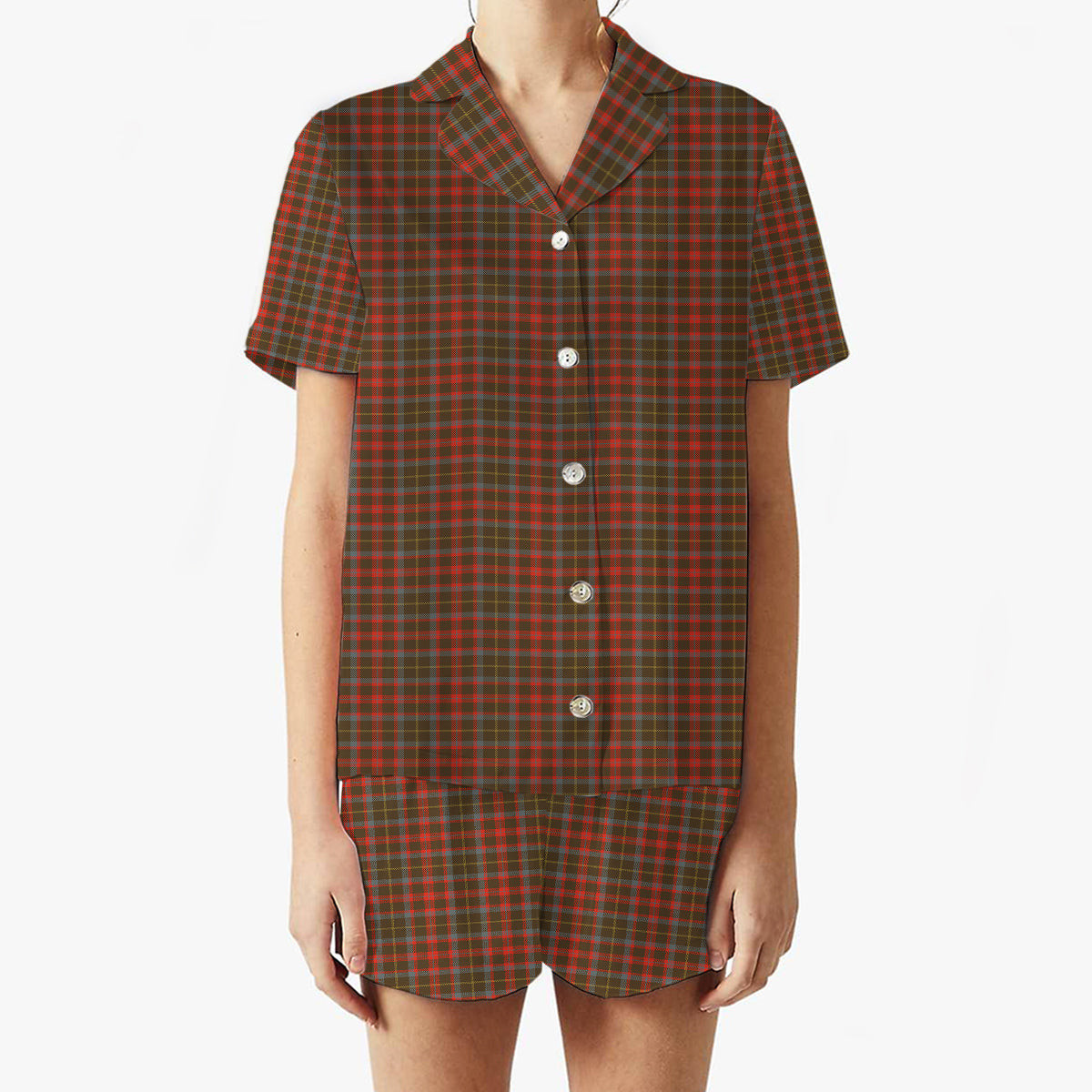 ScotsTee Shop Scottish MacKintosh Hunting Weathered Women's Short Sleeve Short Set Tartan Pyjama Set