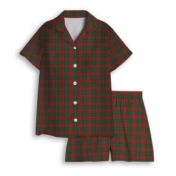 ScotsTee Shop Scottish Stewart of Appin Ancient Clan Women's Short Sleeve Short Set Tartan Pyjama Set
