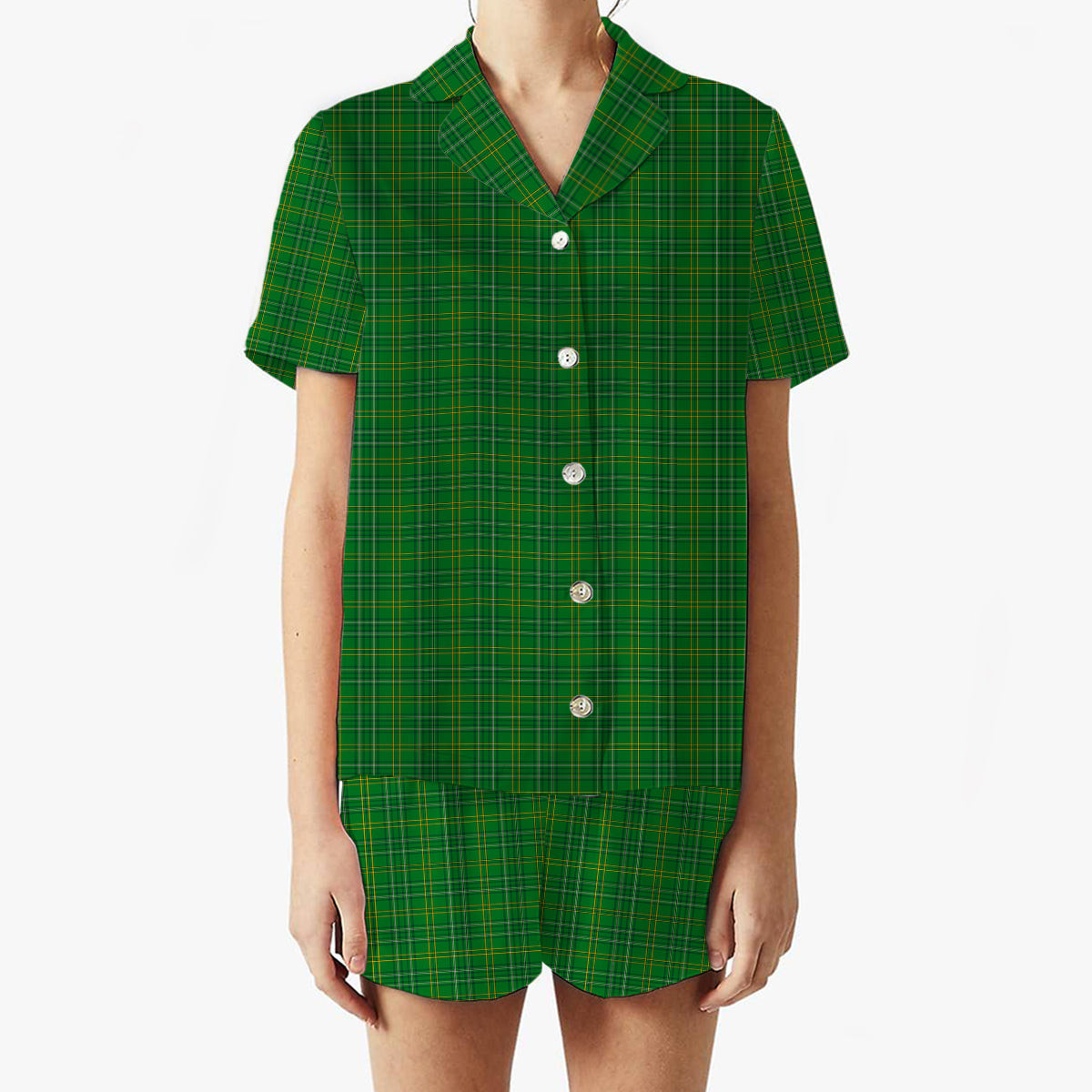 ScotsTee Shop Scottish Wexford County SC Women's Short Sleeve Short Set Tartan Pyjama Set