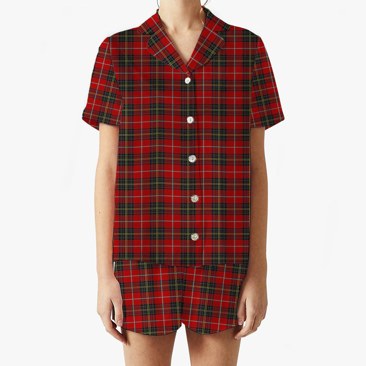 ScotsTee Shop Scottish Orr Senior, Gerald William Women's Short Sleeve Short Set Tartan Pyjama Set