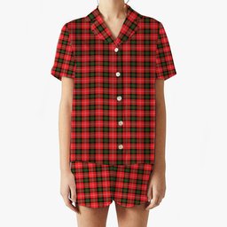 ScotsTee Shop Scottish Nisbet Modern Women's Short Sleeve Short Set Tartan Pyjama Set