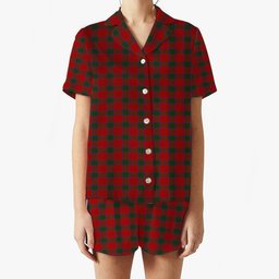 ScotsTee Shop Scottish Robertson Vestiarium Scoticum Women's Short Sleeve Short Set Tartan Pyjama Set