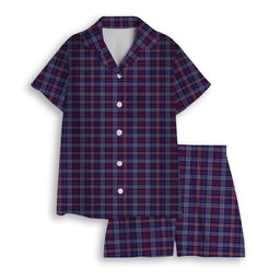 ScotsTee Shop Scottish Parker USA Women's Short Sleeve Short Set Tartan Pyjama Set