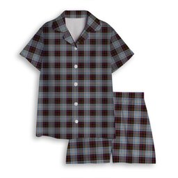 ScotsTee Shop Scottish MacDonald Dress 3 Women's Short Sleeve Short Set Tartan Pyjama Set