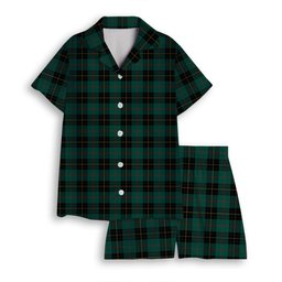 ScotsTee Shop Scottish MacArthur-Fox Hunting Modern Women's Short Sleeve Short Set Tartan Pyjama Set
