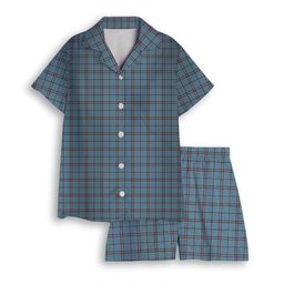 ScotsTee Shop Scottish MacDonald from Rawtenstall Women's Short Sleeve Short Set Tartan Pyjama Set