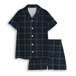 ScotsTee Shop Scottish MacFadzean or MacPhedran Women's Short Sleeve Short Set Tartan Pyjama Set