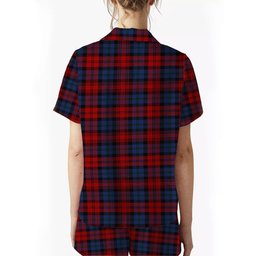 ScotsTee Shop Scottish McLachlan Modern Women's Short Sleeve Short Set Tartan Pyjama Set