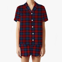 ScotsTee Shop Scottish McLachlan Modern Women's Short Sleeve Short Set Tartan Pyjama Set