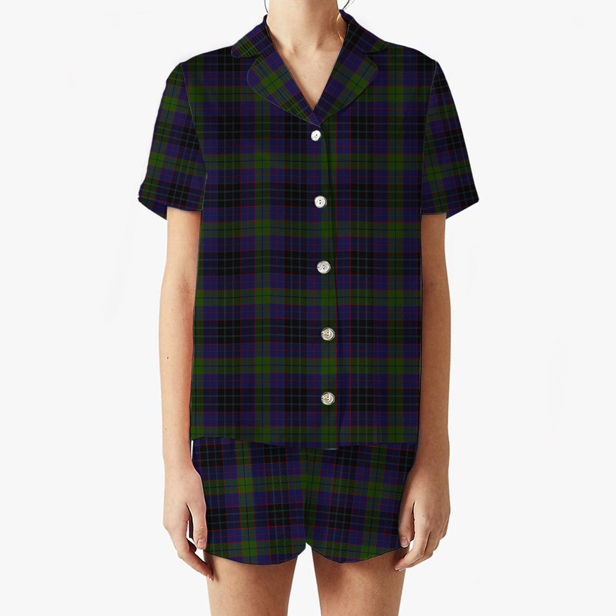ScotsTee Shop Scottish Lumsden Hunting Women's Short Sleeve Short Set Tartan Pyjama Set