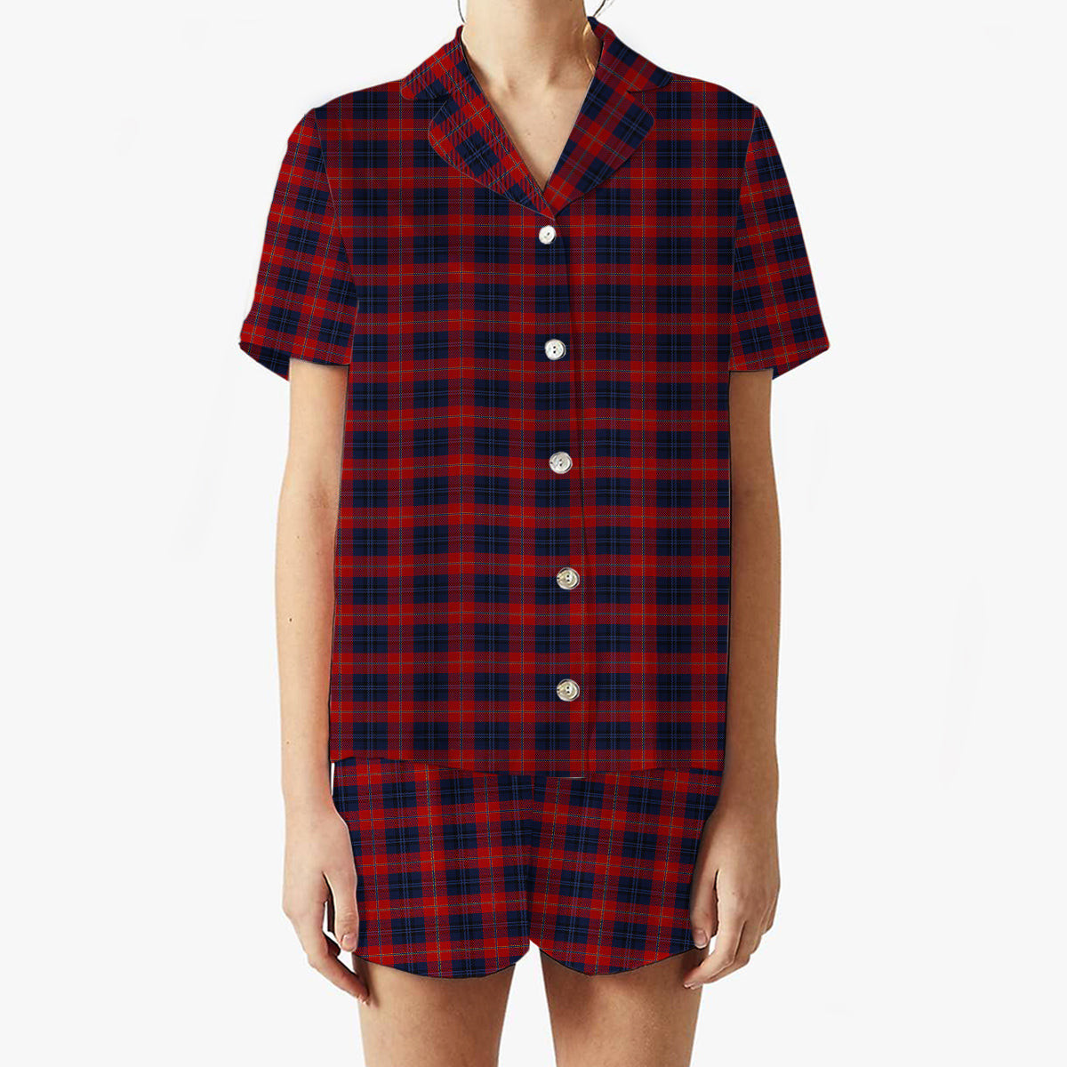 ScotsTee Shop Scottish McKnight Women's Short Sleeve Short Set Tartan Pyjama Set