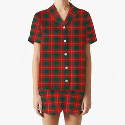 ScotsTee Shop Scottish MacFie Modern Women's Short Sleeve Short Set Tartan Pyjama Set