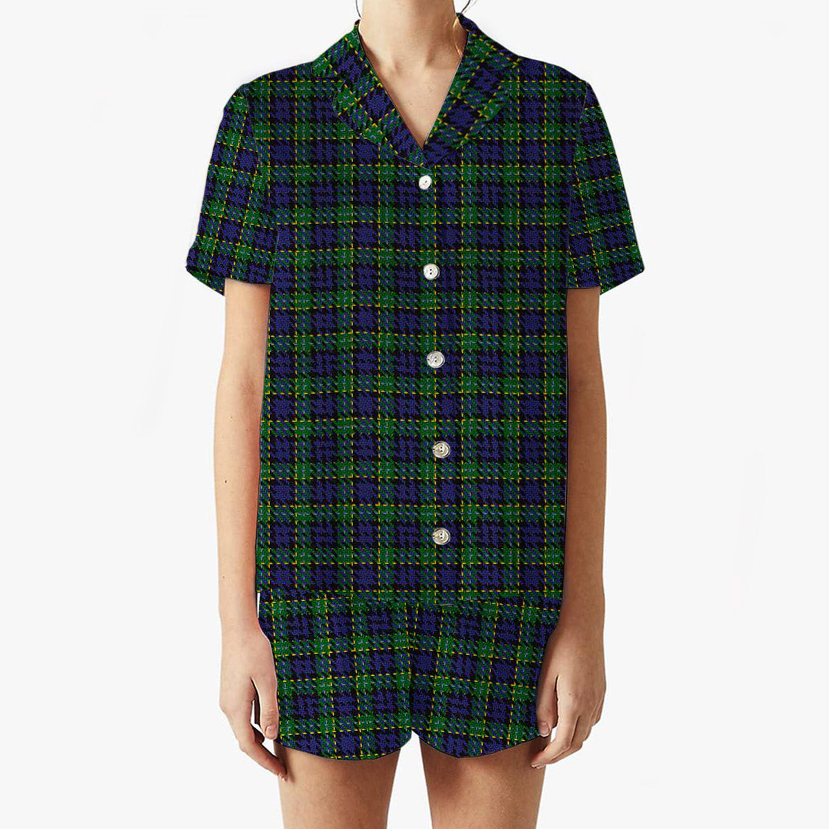 ScotsTee Shop Scottish Hogarth of Firhill Women's Short Sleeve Short Set Tartan Pyjama Set