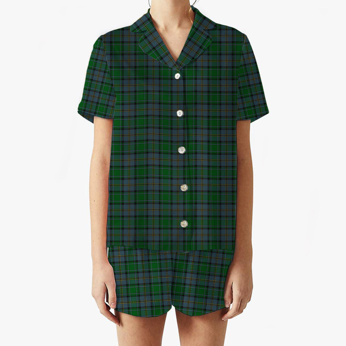 ScotsTee Shop Scottish Hope Vere Lochcarron Women's Short Sleeve Short Set Tartan Pyjama Set