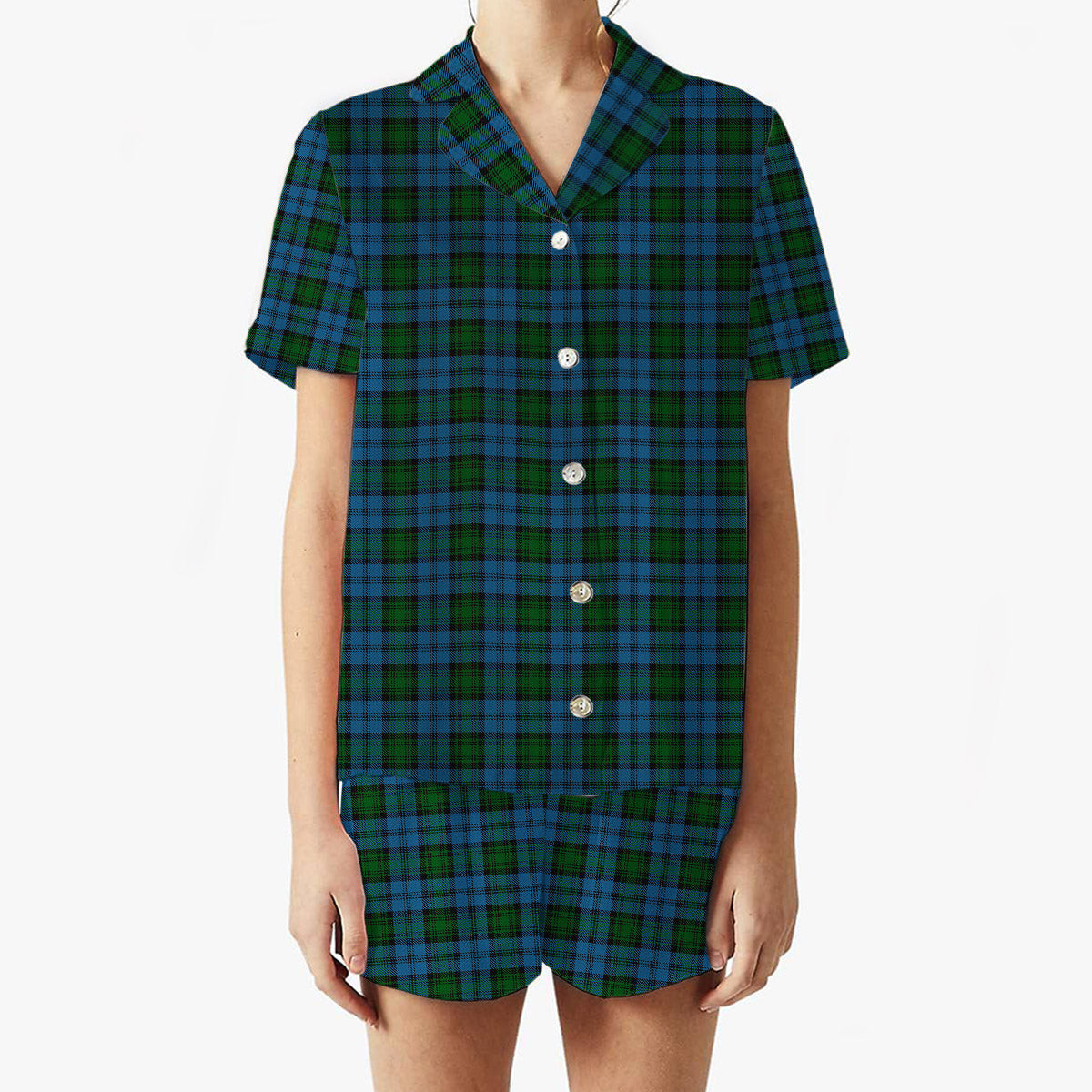 ScotsTee Shop Scottish Kerr Hunting Women's Short Sleeve Short Set Tartan Pyjama Set
