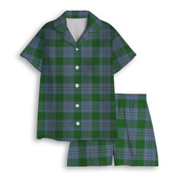 ScotsTee Shop Scottish Irvine of Bonshaw Ancient Women's Short Sleeve Short Set Tartan Pyjama Set