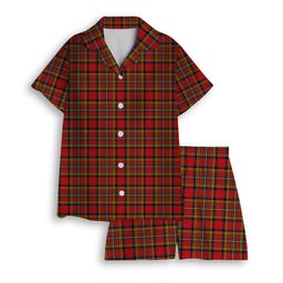 ScotsTee Shop Scottish Hepburn Modern Women's Short Sleeve Short Set Tartan Pyjama Set