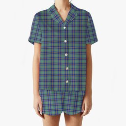 ScotsTee Shop Scottish US Marine Women's Short Sleeve Short Set Tartan Pyjama Set
