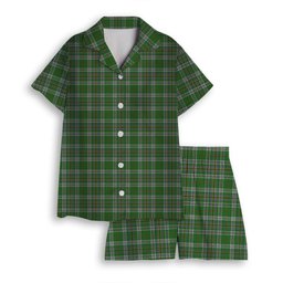 ScotsTee Shop Scottish Kennedy Ancient Clan Women's Short Sleeve Short Set Tartan Pyjama Set