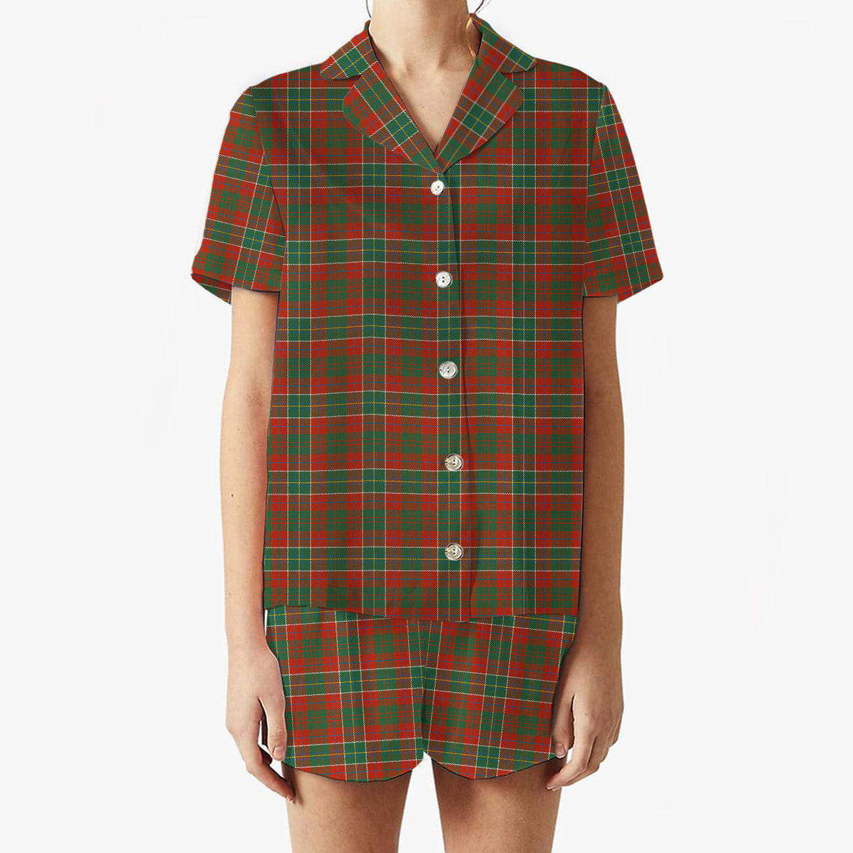 ScotsTee Shop Scottish Hunter USA Ancient Women's Short Sleeve Short Set Tartan Pyjama Set