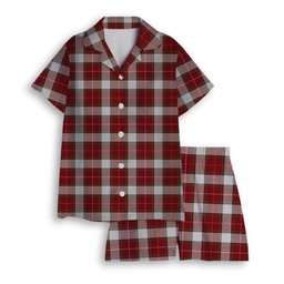 ScotsTee Shop Scottish McFie Dress Ancient Women's Short Sleeve Short Set Tartan Pyjama Set