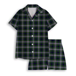 ScotsTee Shop Scottish Gordon Dress 1965 Women's Short Sleeve Short Set Tartan Pyjama Set