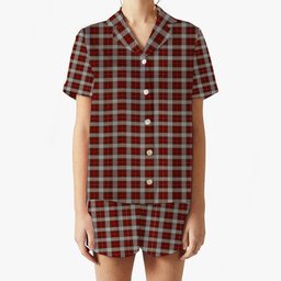 ScotsTee Shop Scottish McPhee Dress Women's Short Sleeve Short Set Tartan Pyjama Set