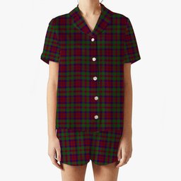 ScotsTee Shop Scottish MacBean of Tomatin Women's Short Sleeve Short Set Tartan Pyjama Set