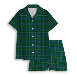 ScotsTee Shop Scottish Hay Hunting Women's Short Sleeve Short Set Tartan Pyjama Set