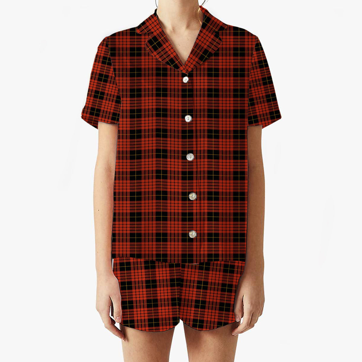 ScotsTee Shop Scottish Mcquain Ancient Women's Short Sleeve Short Set Tartan Pyjama Set