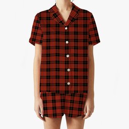ScotsTee Shop Scottish Mcquain Ancient Women's Short Sleeve Short Set Tartan Pyjama Set