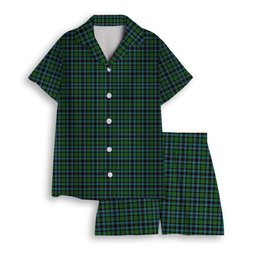 ScotsTee Shop Scottish Hunter of Peebleshire Ancient Women's Short Sleeve Short Set Tartan Pyjama Set