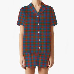 ScotsTee Shop Scottish Skene of Cromar Ancient Women's Short Sleeve Short Set Tartan Pyjama Set