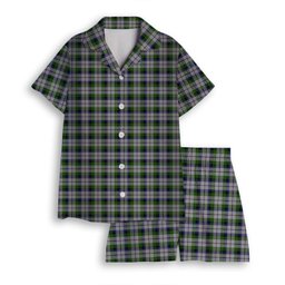 ScotsTee Shop Scottish MacNaughton Dress Women's Short Sleeve Short Set Tartan Pyjama Set