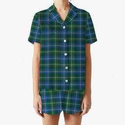 ScotsTee Shop Scottish Shaw of Carolina Ancient Women's Short Sleeve Short Set Tartan Pyjama Set