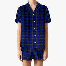 ScotsTee Shop Scottish Swan Women's Short Sleeve Short Set Tartan Pyjama Set
