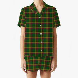 ScotsTee Shop Scottish MacMillan Anc Clans Originaux Women's Short Sleeve Short Set Tartan Pyjama Set