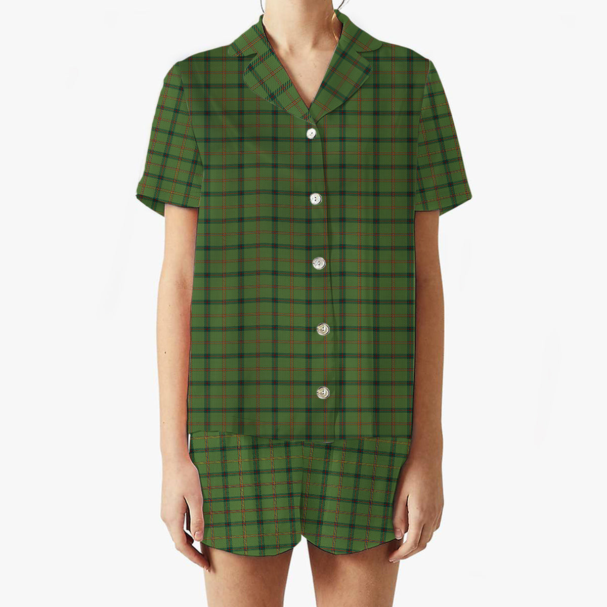 ScotsTee Shop Scottish Strachan Hunting Women's Short Sleeve Short Set Tartan Pyjama Set