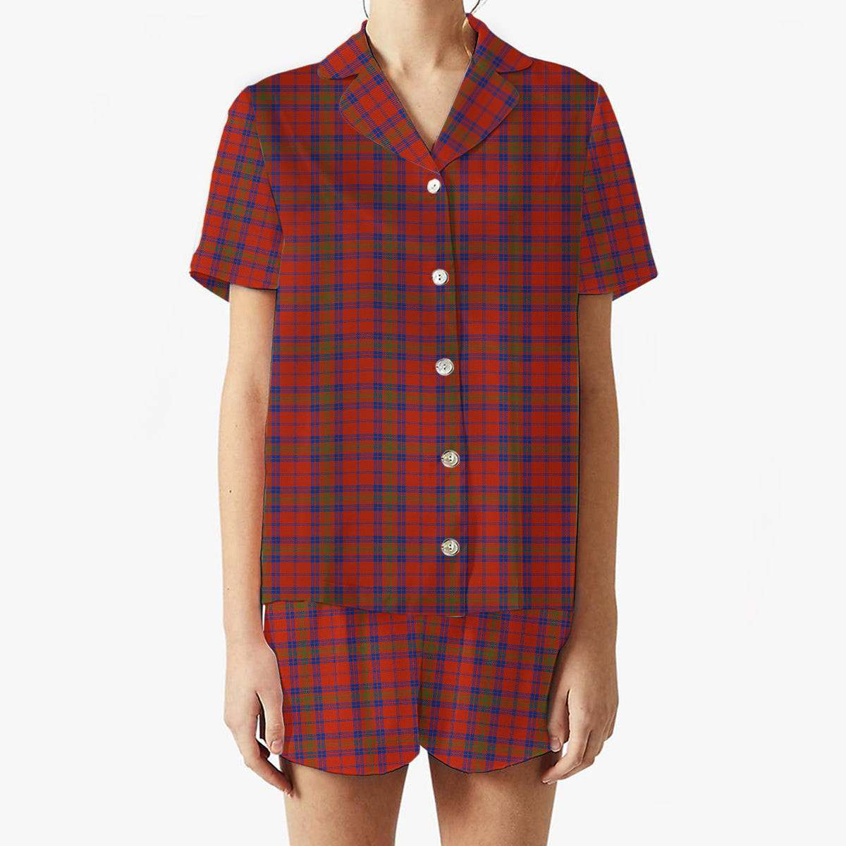 ScotsTee Shop Scottish Ross Old Ancient Women's Short Sleeve Short Set Tartan Pyjama Set
