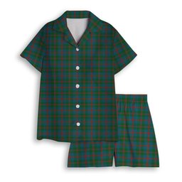 ScotsTee Shop Scottish Robertson of Struan Ancient Women's Short Sleeve Short Set Tartan Pyjama Set