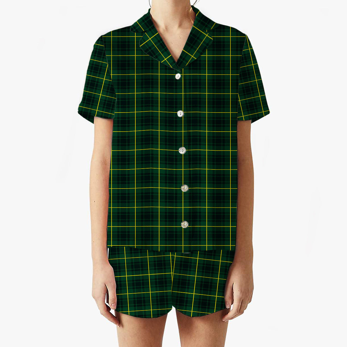 ScotsTee Shop Scottish McArthur Modern Women's Short Sleeve Short Set Tartan Pyjama Set